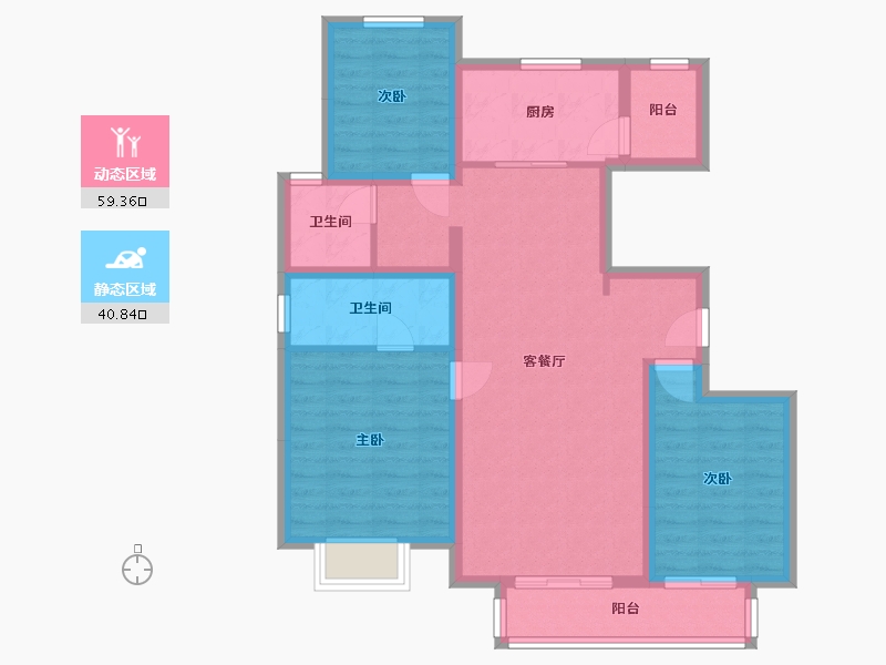 河北省-保定市-璟华庭-98.09-户型库-动静分区