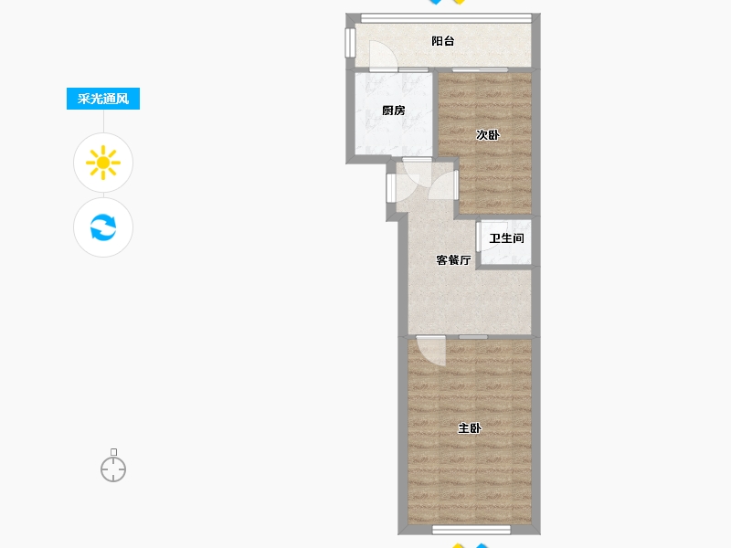 天津-天津市-惠州里-47.84-户型库-采光通风