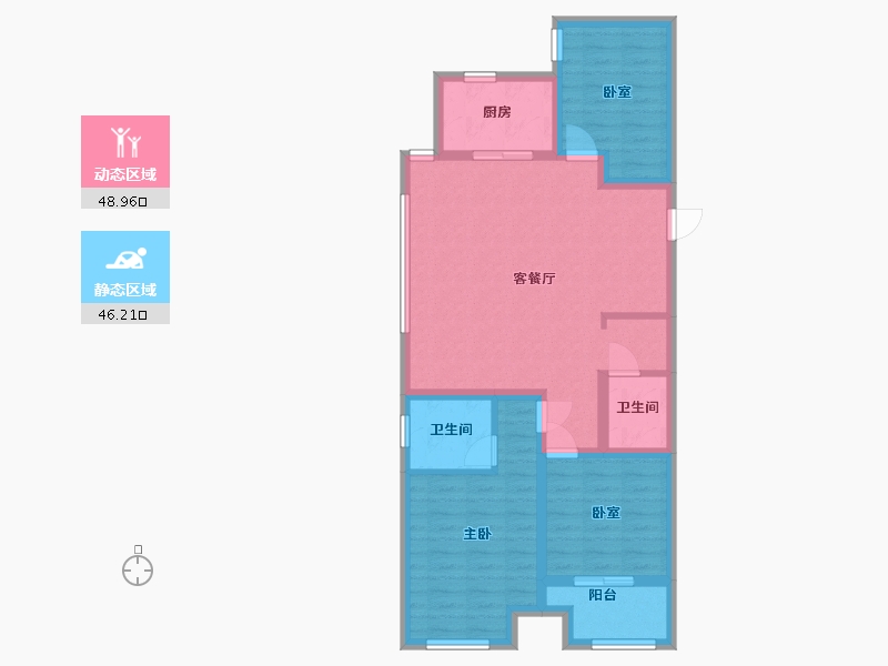 河南省-新乡市-国悦城荣府壹号院-101.60-户型库-动静分区