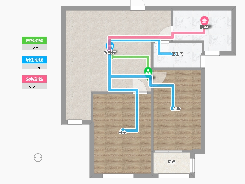 河北省-石家庄市-新源燕府-64.16-户型库-动静线