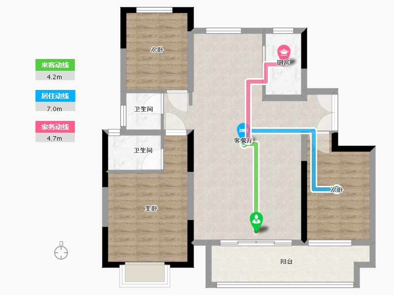 河南省-濮阳市-汇丰胜东花园-96.00-户型库-动静线