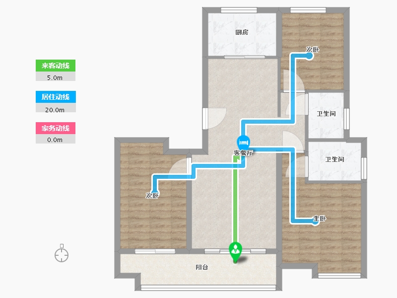 河北省-沧州市-宏宇紫云台新中式华宅智能社区-98.00-户型库-动静线