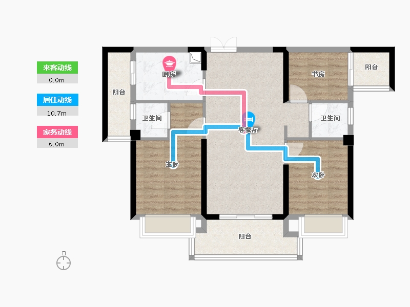 福建省-福州市-和悦财富天下-86.40-户型库-动静线