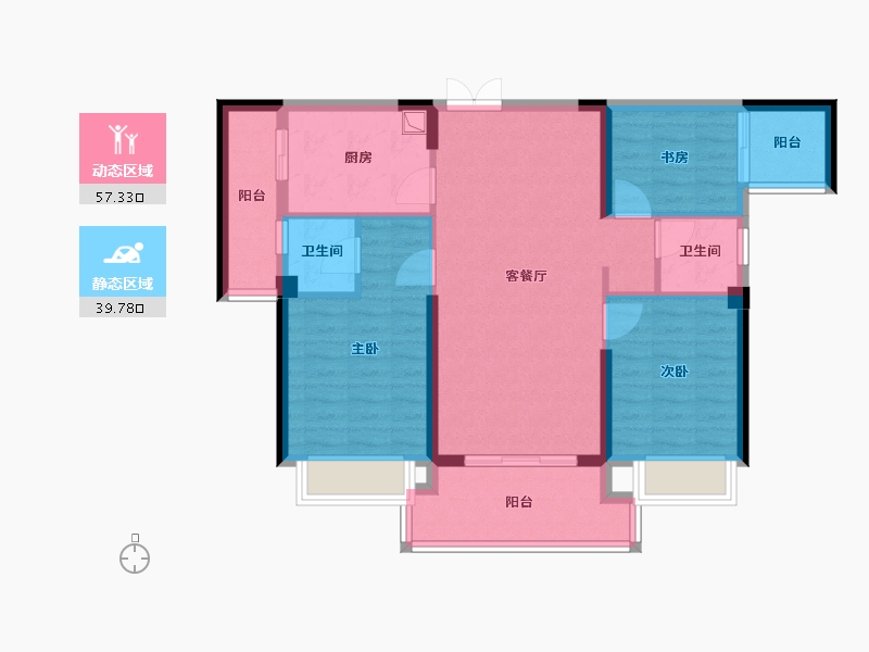 福建省-福州市-和悦财富天下-86.40-户型库-动静分区