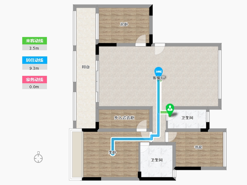 江苏省-苏州市-朝阳河花苑西区-143.00-户型库-动静线