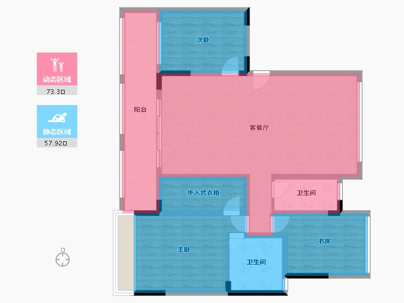 江苏省-苏州市-朝阳河花苑西区-143.00-户型库-动静分区