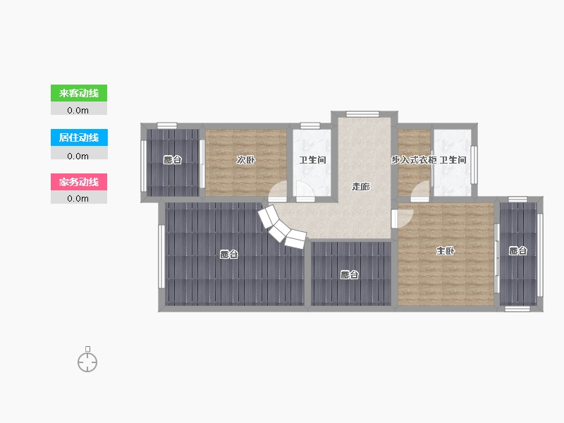 湖南省-株洲市-华晨山水洲城-原山美墅-240.00-户型库-动静线