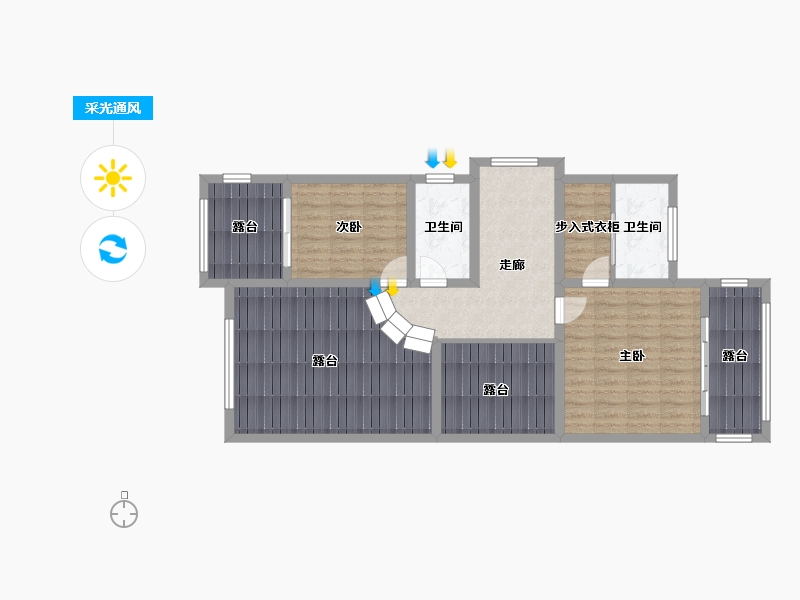 湖南省-株洲市-华晨山水洲城-原山美墅-240.00-户型库-采光通风