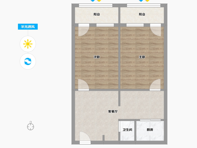 福建省-三明市-富文小区-55.70-户型库-采光通风