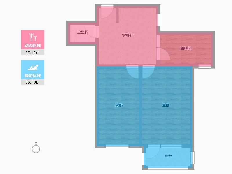 北京-北京市-新文化街12号院小区-55.36-户型库-动静分区