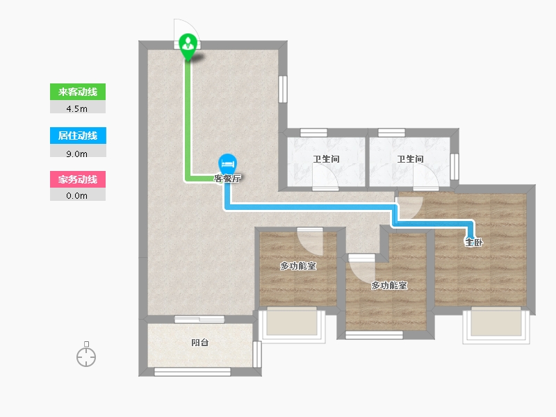 广东省-佛山市-桂樾台-68.40-户型库-动静线