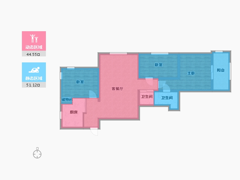 北京-北京市-汉荣家园-86.21-户型库-动静分区