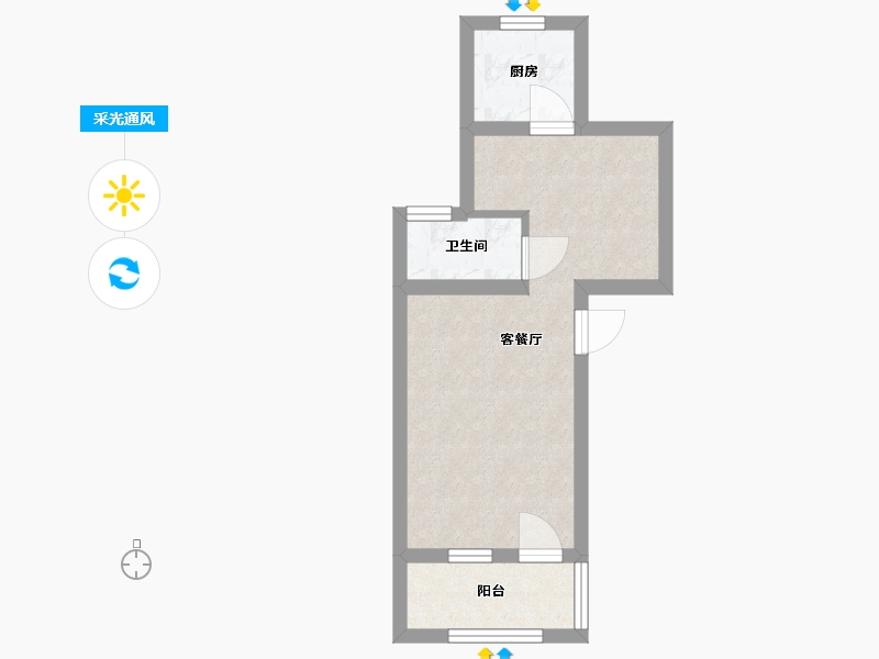 上海-上海市-永清新村小区-31.70-户型库-采光通风