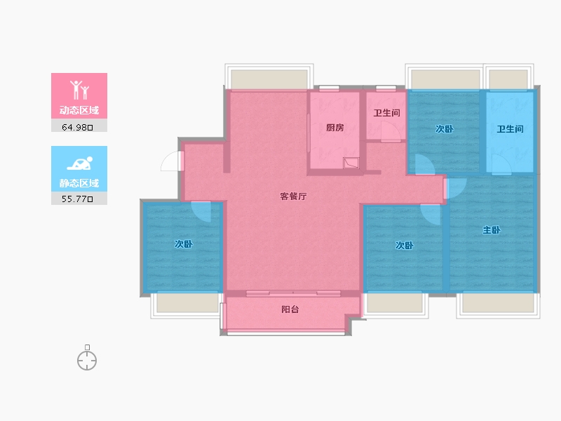 上海-上海市-湖光雅筑-120.00-户型库-动静分区