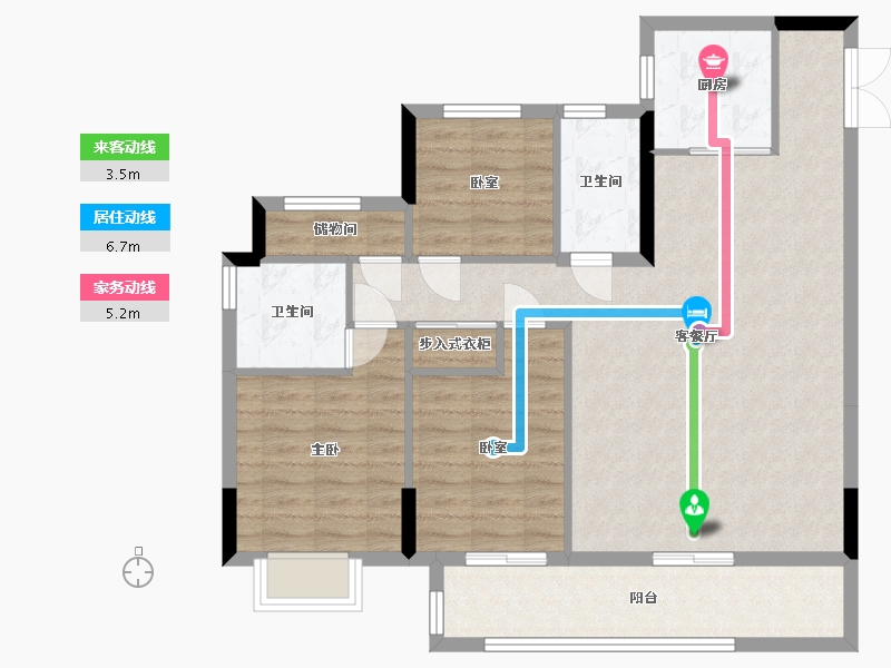 浙江省-丽水市-南宸府-108.00-户型库-动静线