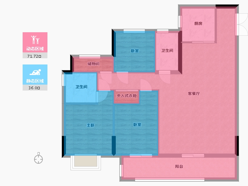 浙江省-丽水市-南宸府-108.00-户型库-动静分区