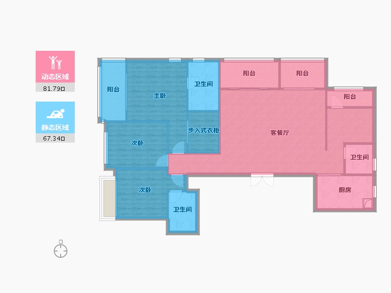 广东省-佛山市-电建地产洺悦半岛-134.40-户型库-动静分区