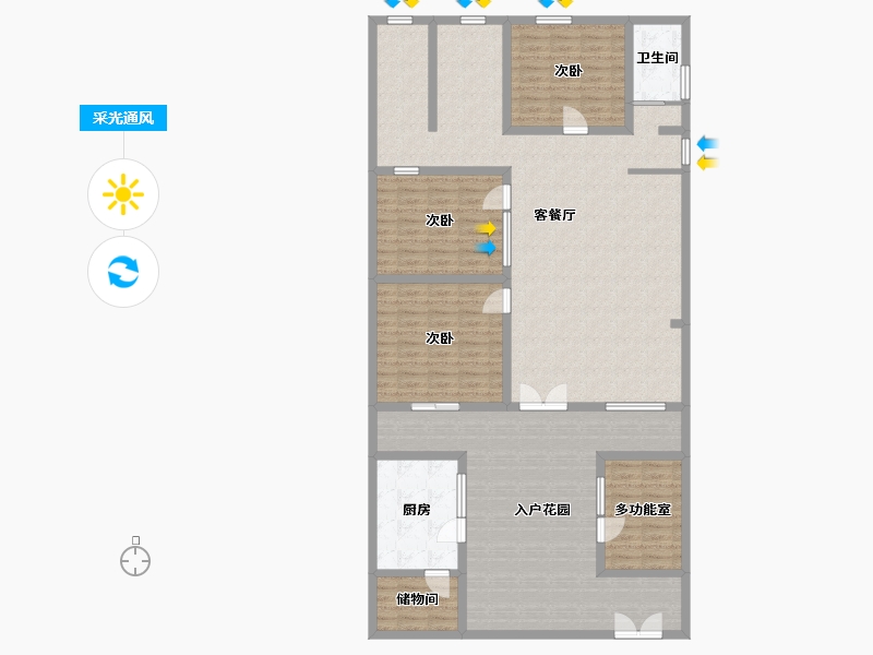 河北省-邯郸市-北园小区-200.00-户型库-采光通风