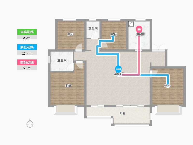 山西省-晋中市-靖烨新府-142.80-户型库-动静线