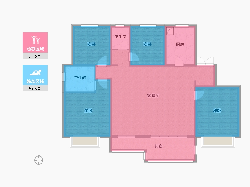 山西省-晋中市-靖烨新府-142.80-户型库-动静分区