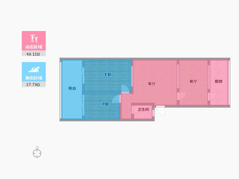 山东省-泰安市-二建公司家属院-76.80-户型库-动静分区