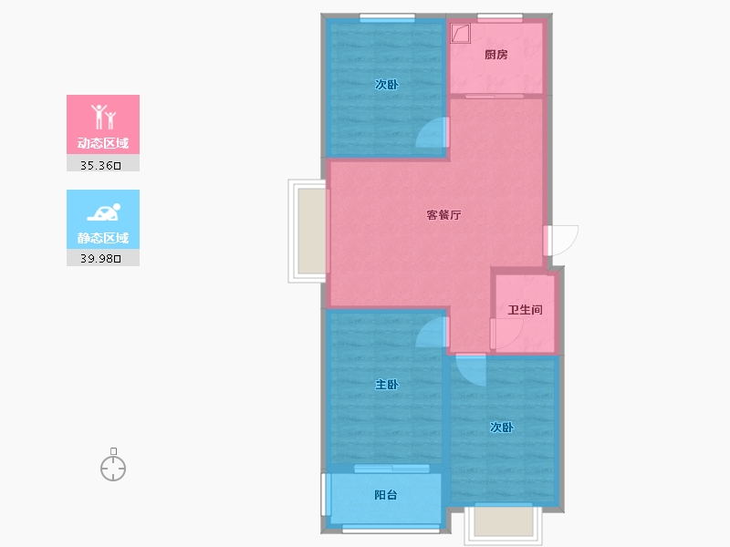 河北省-衡水市-广厦-86.40-户型库-动静分区