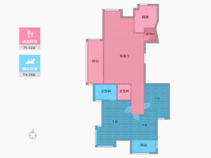 浙江省-温州市-嘉华锦苑-120.10-户型库-动静分区