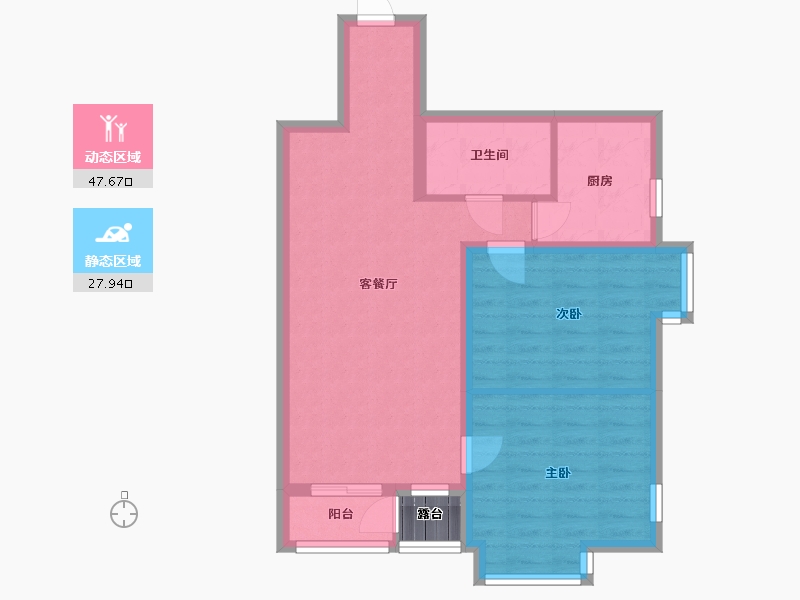 北京-北京市-流星花园3区-69.02-户型库-动静分区