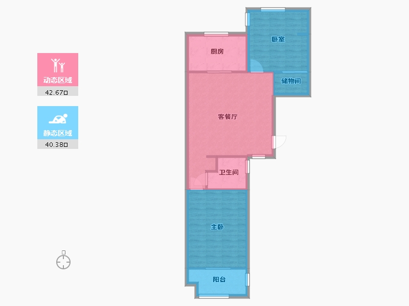 江苏省-南通市-盛唐公寓-75.20-户型库-动静分区