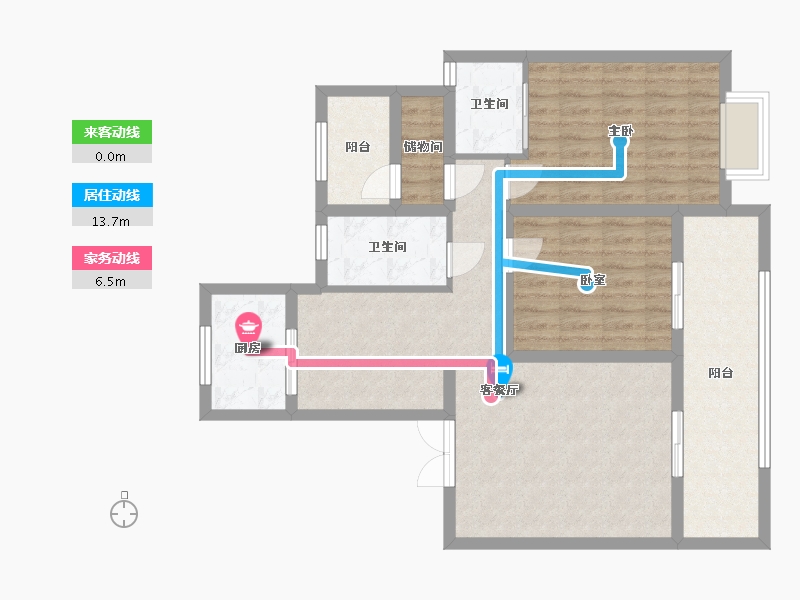 四川省-内江市-西城郡华庭-92.80-户型库-动静线