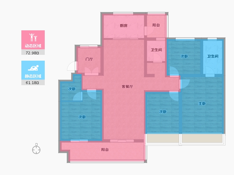 山东省-德州市-书香庭院-118.15-户型库-动静分区