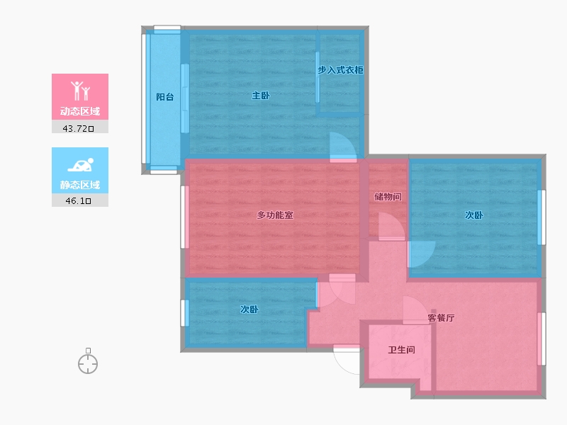 北京-北京市-和平里-88.00-户型库-动静分区