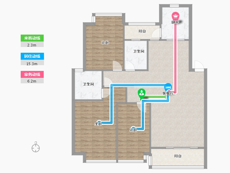 安徽省-合肥市-新华学府春天-98.08-户型库-动静线