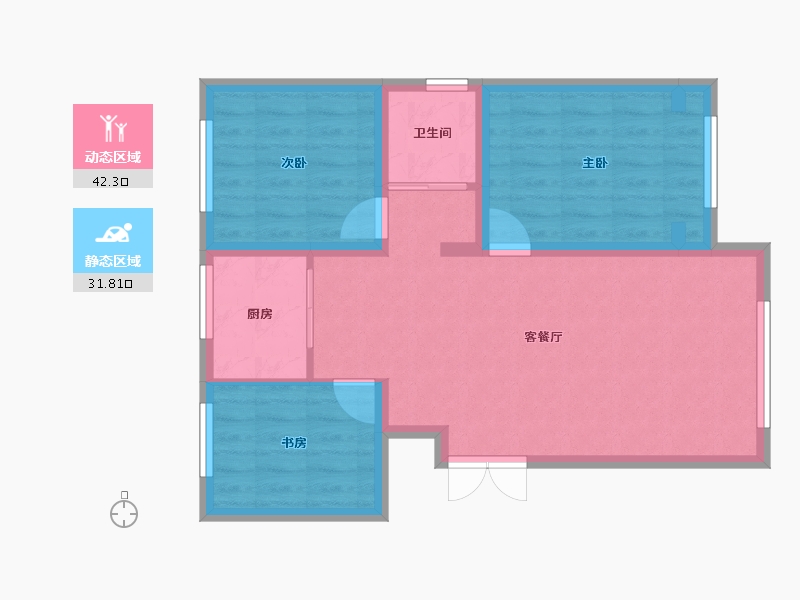 新疆维吾尔自治区-和田地区-学府公寓-79.06-户型库-动静分区