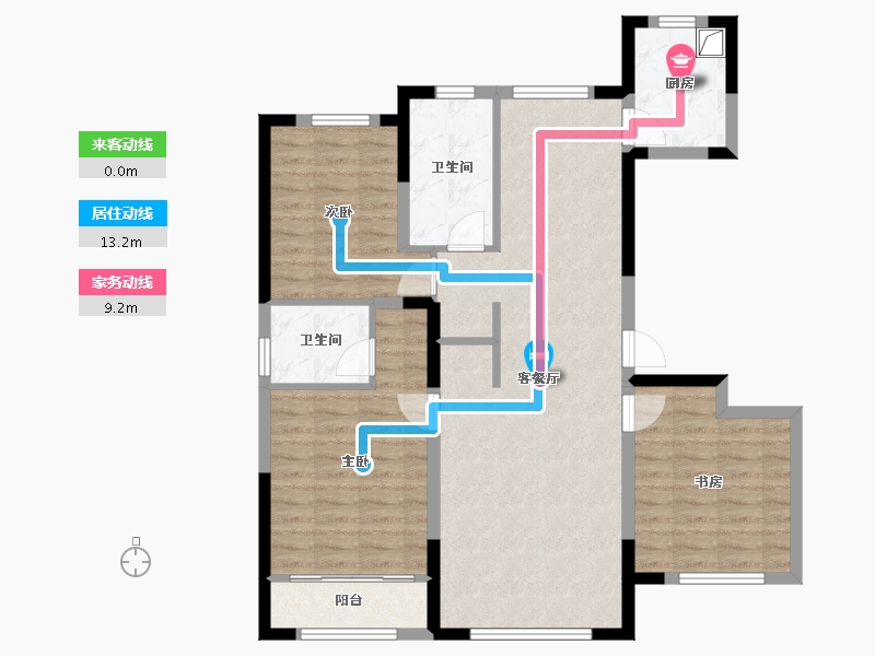 山东省-烟台市-幸福里-二期-116.24-户型库-动静线