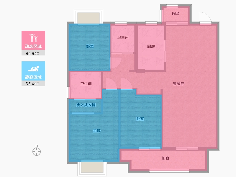 江西省-赣州市-绿地赣州城际空间站-7期-96.00-户型库-动静分区