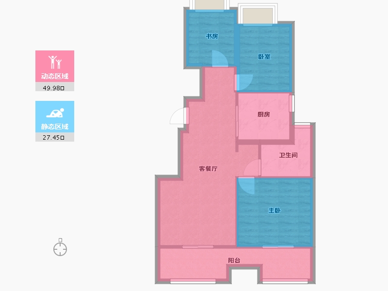 江苏省-苏州市-岚翠雅苑-69.60-户型库-动静分区