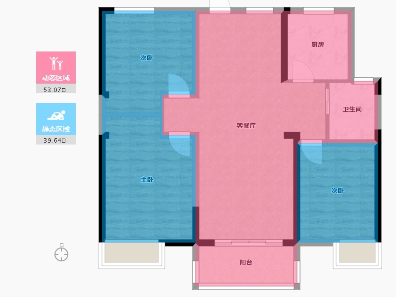 安徽省-淮南市-东悦府-82.33-户型库-动静分区