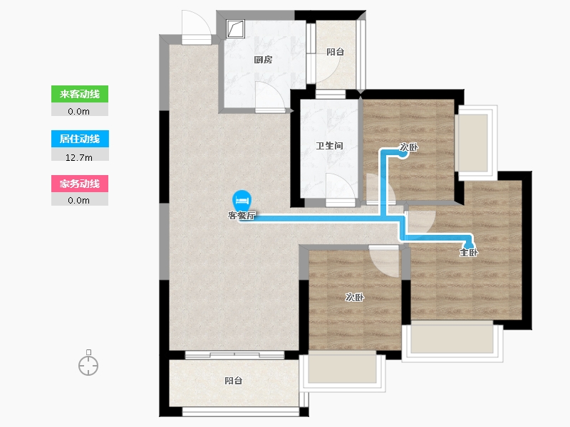 湖南省-怀化市-恒大中央广场-72.00-户型库-动静线