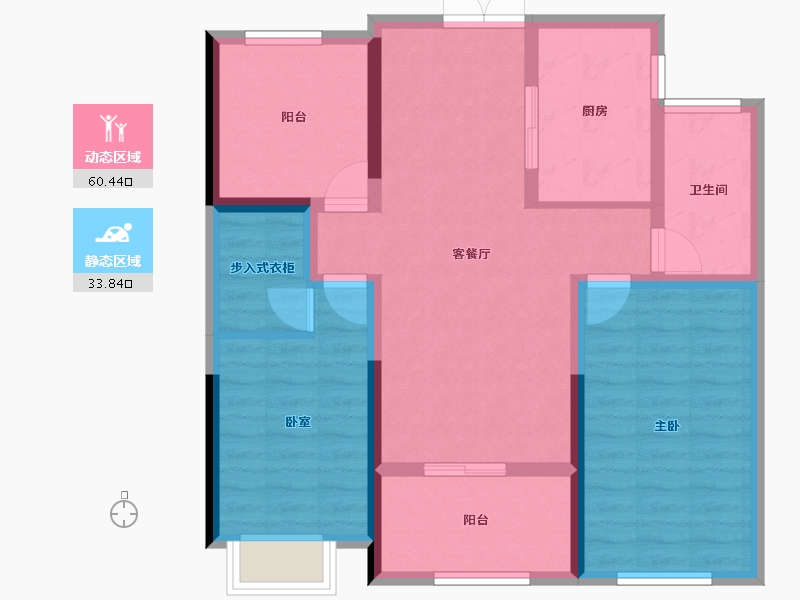 安徽省-合肥市-文一豪门金地-96.80-户型库-动静分区