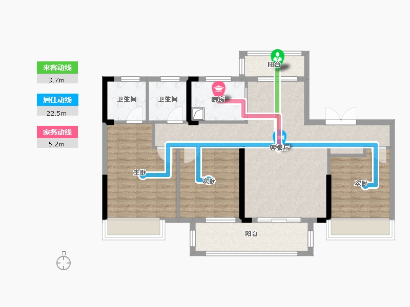 江西省-抚州市-国鼎 中弈府-92.80-户型库-动静线