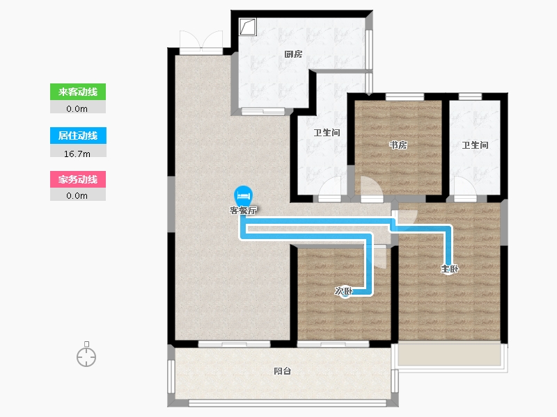 江苏省-无锡市-金科蠡湖煦苑-116.00-户型库-动静线