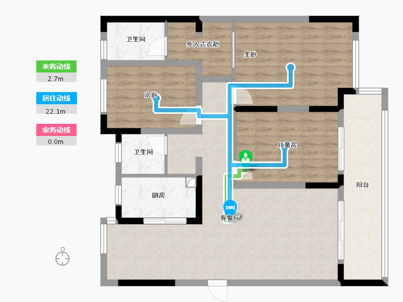 河南省-南阳市-南阳财富世界-100.94-户型库-动静线