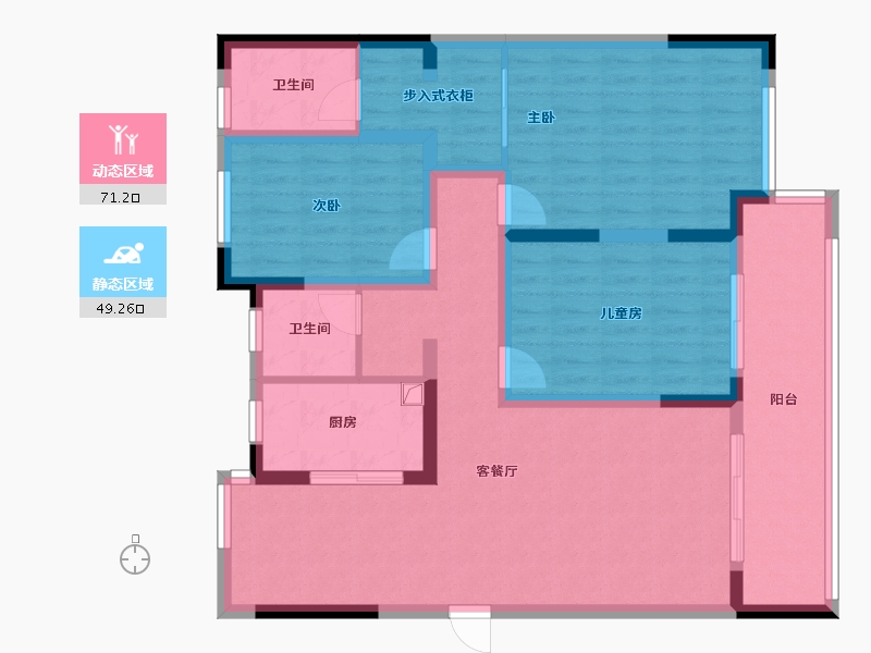 河南省-南阳市-南阳财富世界-100.94-户型库-动静分区