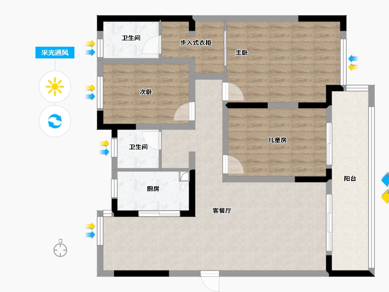 河南省-南阳市-南阳财富世界-100.94-户型库-采光通风