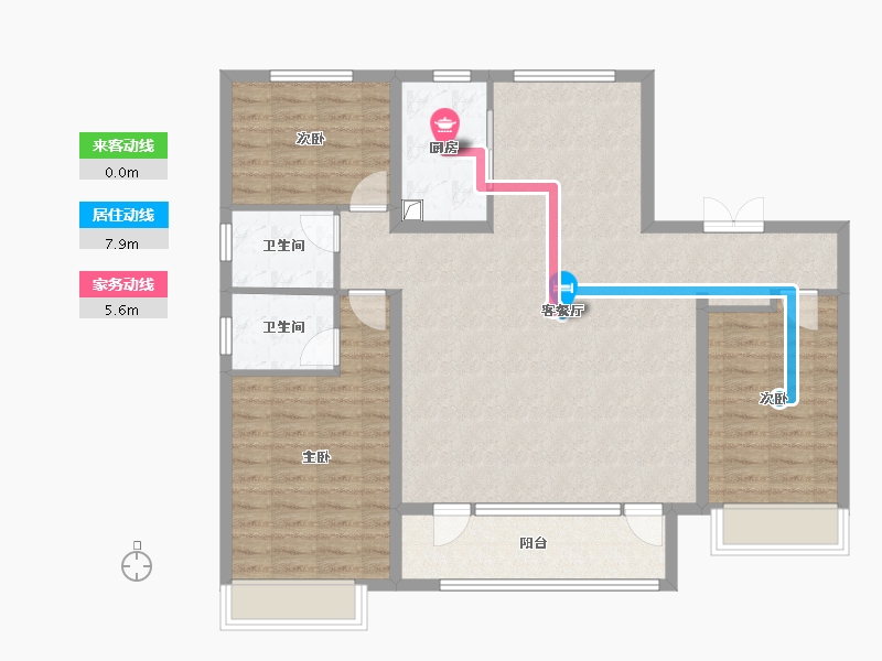 山东省-德州市-紫御印象-124.00-户型库-动静线