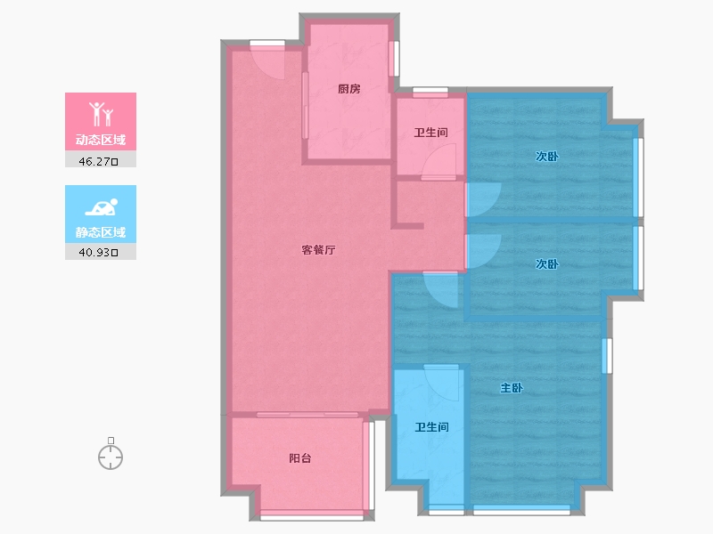 广东省-东莞市-万科金色城品-73.20-户型库-动静分区