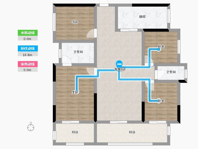 四川省-德阳市-仟坤天朗-111.00-户型库-动静线