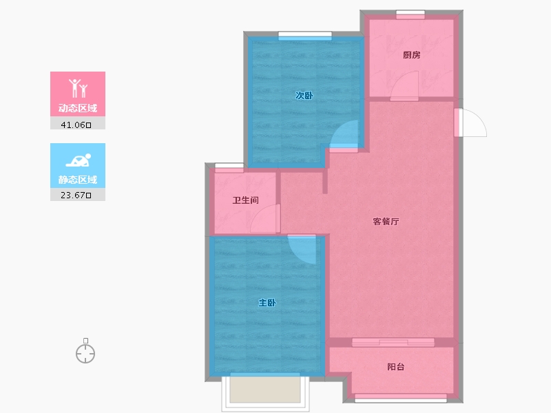 河北省-石家庄市-盛景八方-68.00-户型库-动静分区