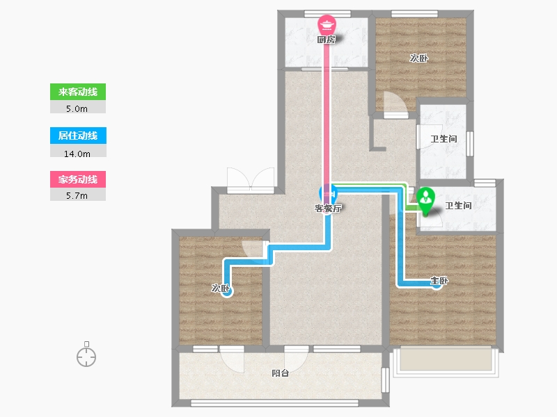 山东省-滨州市-惠众花园-101.00-户型库-动静线